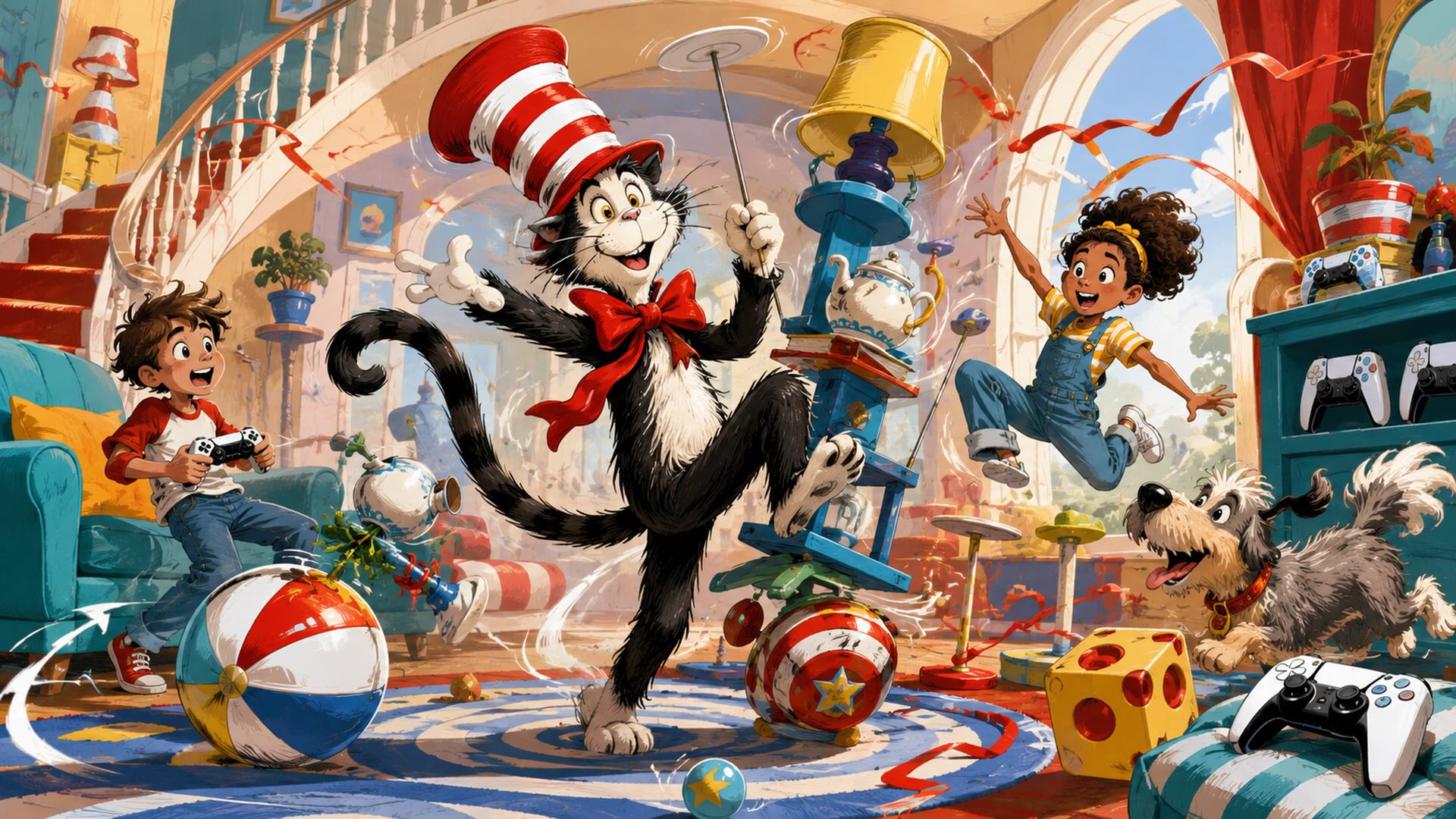 Cat in the Hat Party Game Coming to PS5 and PS4 Oct. 30 - ps5.news