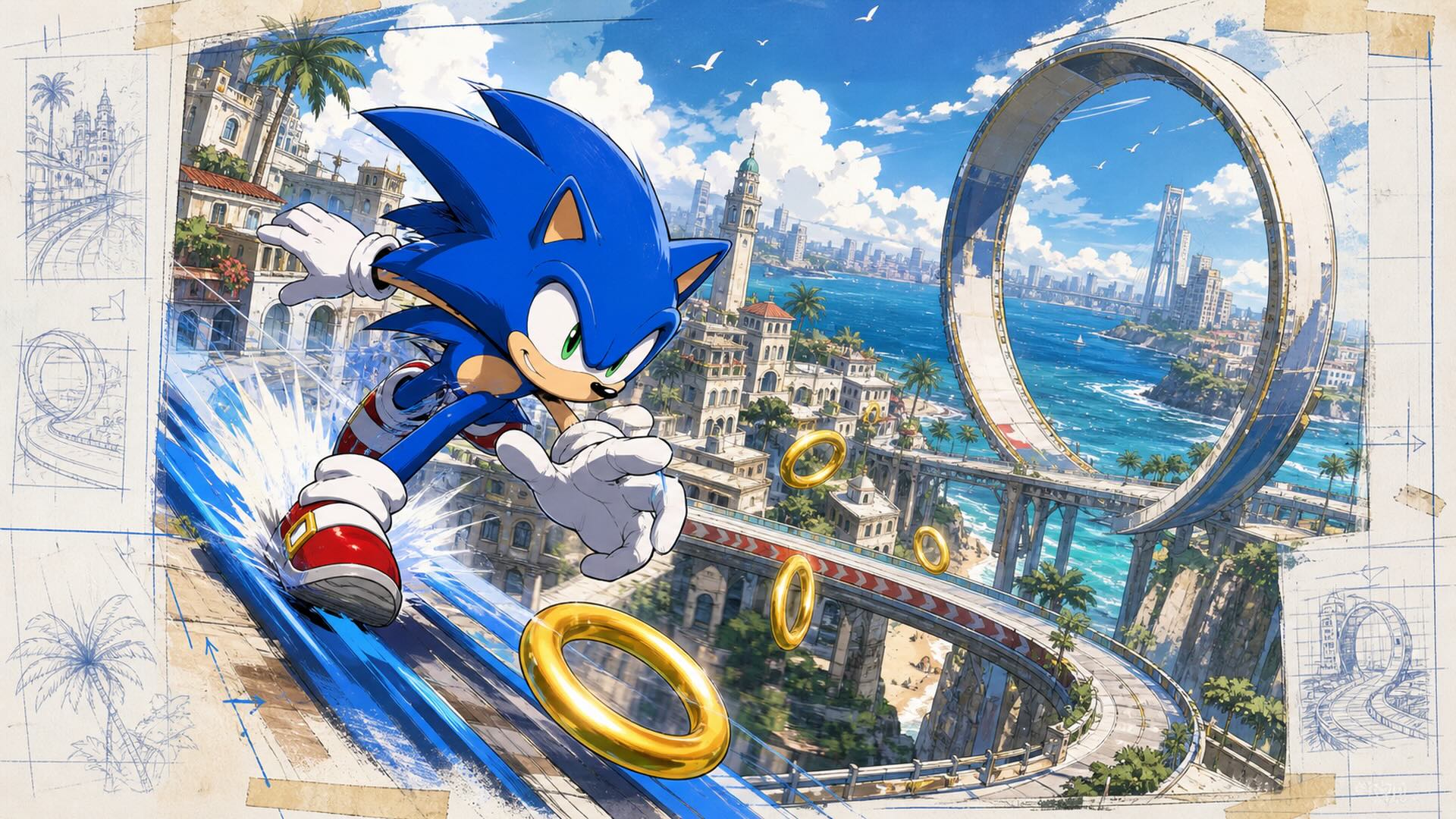 Sega shares Sonic Adventure concept art for 35th anniversary